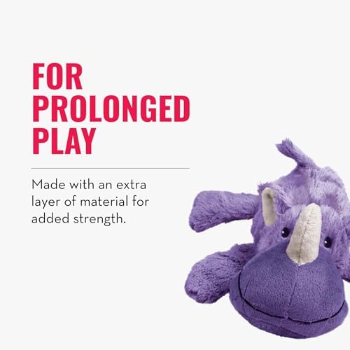 KONG - Cozie Rosie Rhino - Indoor Cuddle Squeaky Plush Dog Toy - for Small Dogs - Image 7