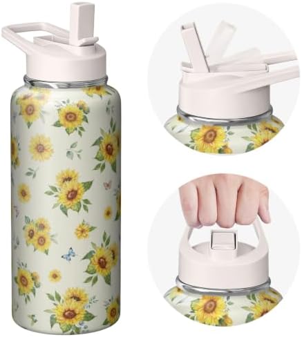 32 oz Sunflower Water Bottle by Unknown