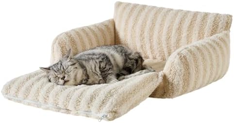 Hollypet Cat Bed Small Dog Orthopedic Couch Beds for Pets up to 13 lbs - Image 2