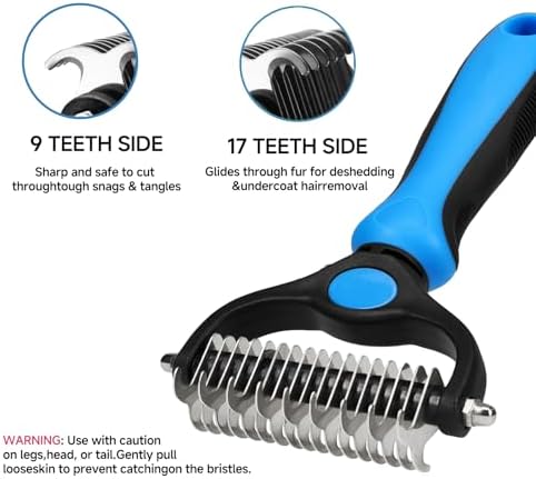 NVNAN 5-Piece Pet Grooming Kit with Deshedding Rake for dogs and cats - Image 2