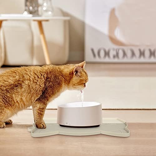 Coomazy Cat Food & Water Mat Thicker Non-Slip Silicone Mat with Raised Edge - Image 7