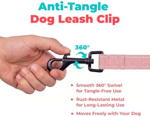 Best Pet Supplies Voyager Nylon Dog Leash - 6ft Pink, Large - Image 7