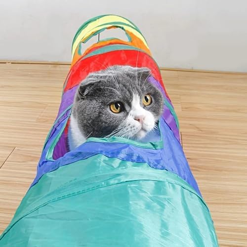 Cat Tunnel Toy with Hanging Ball, Cat Tunnel,Cat Tunnels for Indoor Cats - Image 7
