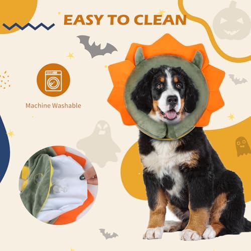 IEUUMLER Inflatable Recovery Dog Collar, Protective Donut Cone, Adjustable Soft Collar for Dog and Cat After Surgery Prevent from Biting & Scratching EU002 - Green Demon M - Image 7