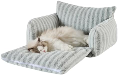 Hollypet Cat Bed Small Dog Orthopedic Couch Beds for Pets up to 20 lbs - Image 2