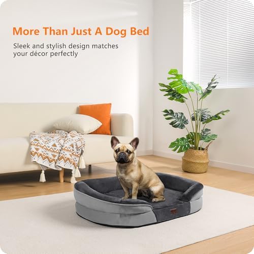 Dwanton Orthopedic Waterproof Medium Dog Bed Sofa, Gel Memory Foam, 28" - Image 2