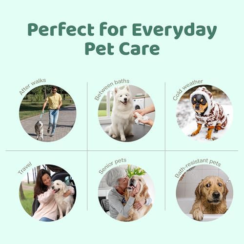 NAVZA® Pet Wipes for Dogs & Cats, 200 Count (2 x 100 Packs), Hypoallergenic Unscented Grooming Wipes for Paws, Butt & Body, Rinse-Free Dog Wipes Daily Cleaning for Sensitive Skin, 20 x 20 cm - Image 7