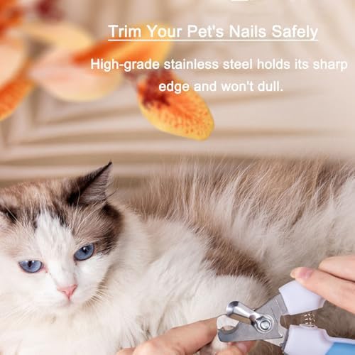 Pets Nail Clippers and Trimmers-with Safety Guard to Avoid Overcutting, Free Nail File, Razor Sharp Blade-Professional Grooming Tool for Pets,Suit for Dogs and Cats - Image 2