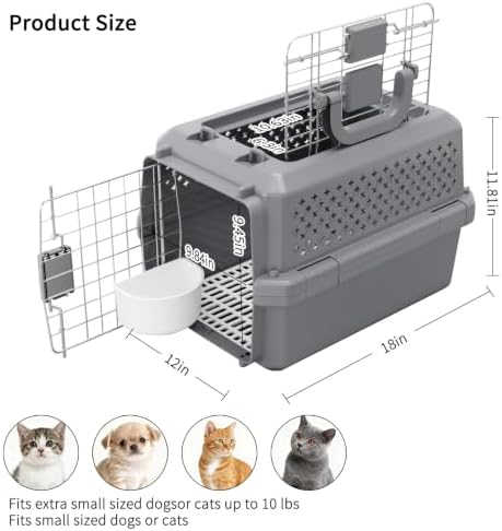 RIZZARI Pet Carrier Travel Kennel: Classic Design with Secure Door Handle - Image 2