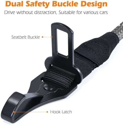 PetBonus Dog Seat Belt for Car, Durable Rope Dog Car Harness for Vehicle - Image 2