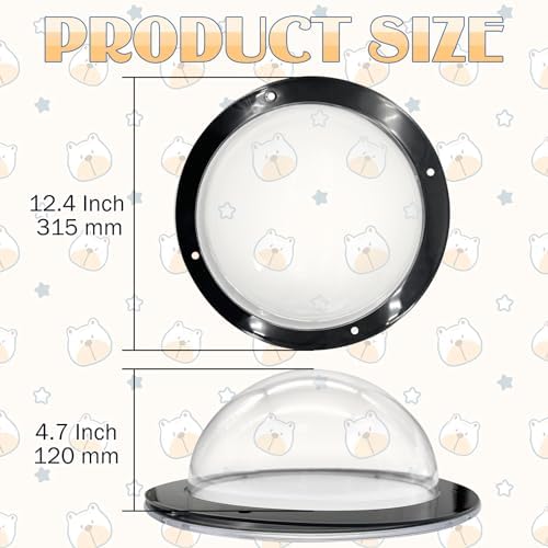 Hamiledyi 2 Pack Dog Fence Window, 12.4" Acrylic Dome Window Clear Bubble Peek Window, Dog Playground Window Pet Bubble Window, Doggie Fence Window Relieves Stress, Reduced Barking for Dog Cat - Image 2