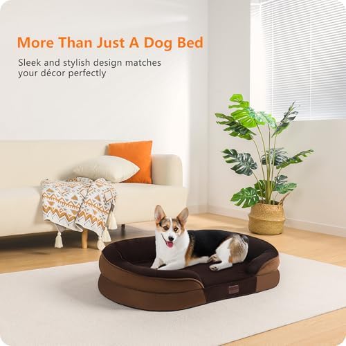 Dwanton Orthopedic Waterproof Medium Dog Bed Sofa, Gel Memory Foam, 36" - Image 2