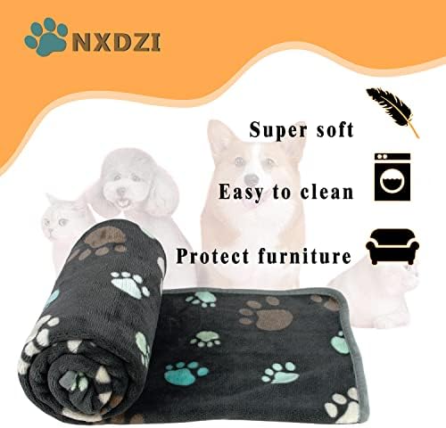 Dog Blankets for Medium Large Dogs, 3 Pack Dog Blanket Washable 41" x 31", Fuzzy Soft Pet Mat Throw Cover for Kennel Crate Bed, Cute Paw Pattern, Cat Blanket, Blankets for Dogs, Pet Blanket - Image 7