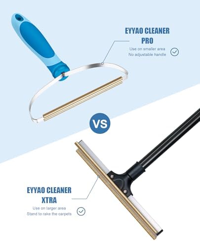 Carpet Rake for Pet Hair Removal, Reusable Dog Hair Remover with 47" Handle, Pet Hair Removal Tool with Innovative Metal Edge Design for Carpets, Rugs, Stairs, Pet Tower & Hard-to-Reach Places - Image 7