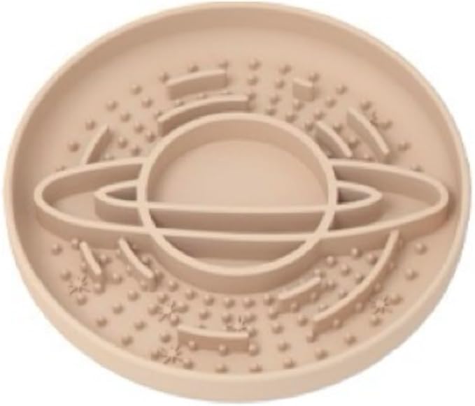 Dog Slow Feeder Bowl for Dogs and Cats Enrichment Accessories Star Planet Easy Clean Pet Slow Feeder/Suction Cups, Licking Pad for Anxiety Relief and Boredom Reduction (Sand)
