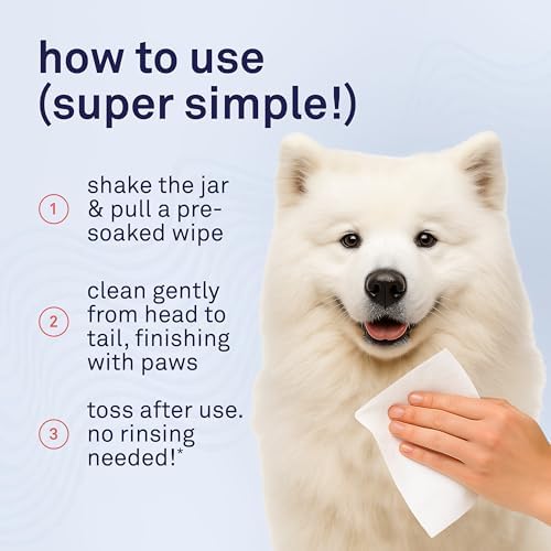 Petpost Large Grooming Wipes for Dogs | 70 Count Deodorizing Dog Cleaning Wipes with Coconut Extract & Aloe | Gentle Pet Wipes with Cherry Blossom Scent for Full-Body Grooming - Image 7