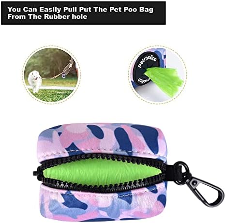 Petmolico Dog Poop Bag Holder Dispenser 2 Pack, Blue Pink Camouflage - Image 2
