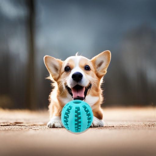 2 Pcs Non-Toxic Rubber Dog Toy Ball, 2.75 inch Durable & Tough Rubber Dog Treat Dispensing Puzzle Ball Chew Toy & IQ Training Toy for Small & Medium Sized Dogs (Torquoise, Pink)