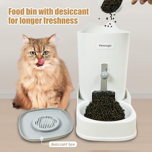 Gravity Cat Feeder By Petmagic,Cat Food and Water Bowl Set. - Image 2