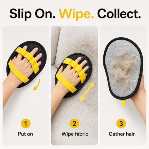 Pet Hair Removal Glove, Reusable Pet Hair Remover for Laundry, Dogs & Cats - Image 2