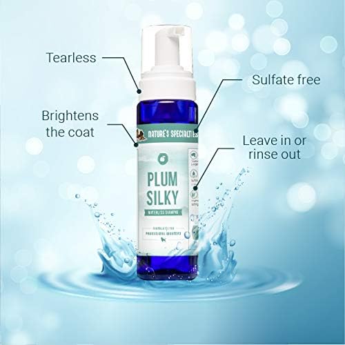 Nature's Specialties Plum Silky Waterless Dog Shampoo for Pets, Natural Choice for Professional Groomers, Leave in or Rinse Out, Made in USA, 7.5 oz - Image 2