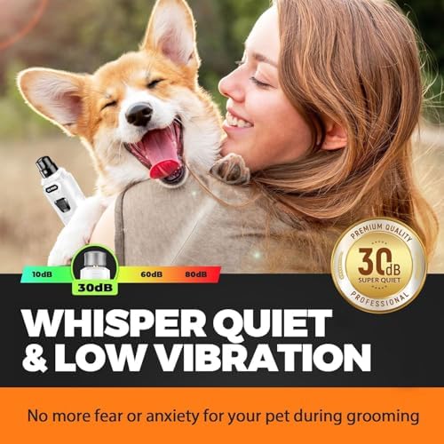Whisper Quiet Dog Nail Grinder Safe & Stress-Free for Sensitive Dogs Cats - Image 2
