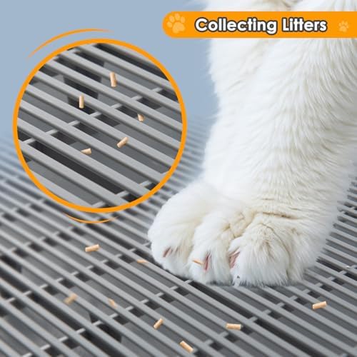 Litter Catching Step for Cat Litter Box, Litter Trap Stool for Automatic Litter Box Self Cleaning, Litter Collection Stairs, Litter Catcher Ramp for Old Geriatric Senior Cat or Kitten - Image 2