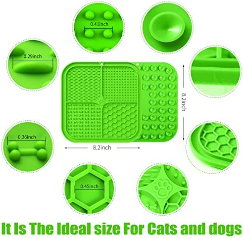 Lick Mat for Dogs, Premium Lick Pad with Suction Cups for Dog Anxiety Relief, Slow Feeder Dog Bowls, Bathing, Grooming and Training (Green, 1pack) - Image 6