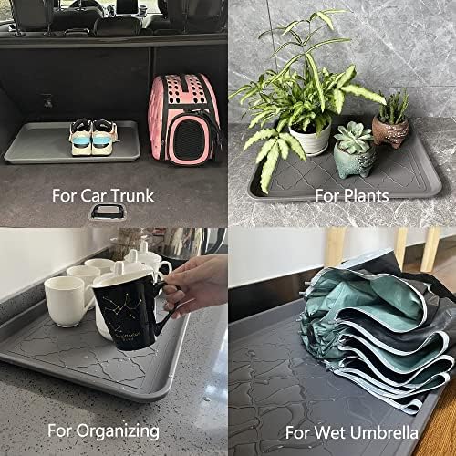 PetLike Boot Trays for Entryway Indoor, Pet Food Mat Trays, 16.7 x 12.8 inch 2 Packs, Waterproof Rubber Shoe Tray for Indoor and Outdoor, Multi-Purpose Tray for Boots, Shoes, Pets, Garden - Image 7