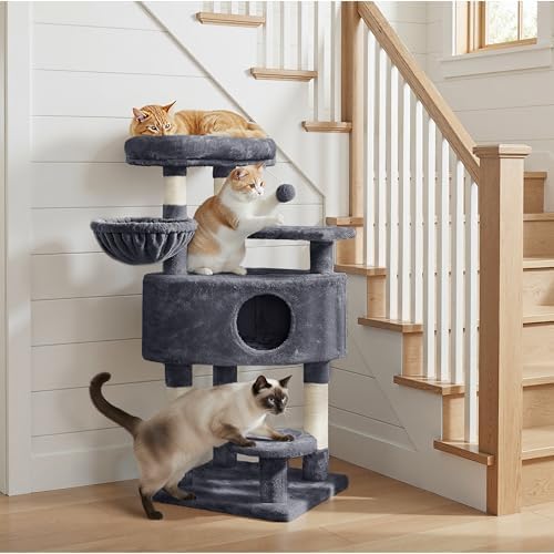 Yaheetech 46in Corner Cat Tree for Large Cats with Queen Size Top Perch - Image 2