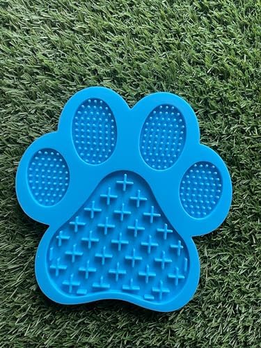 Paws Licking Mats for Feeding Dog Lick Mat Dogs and Cats (Blue), Red - Image 2