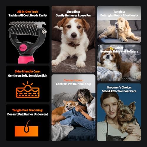 Nidawi Pet Dog Grooming Brush - Double Sided - Image 2