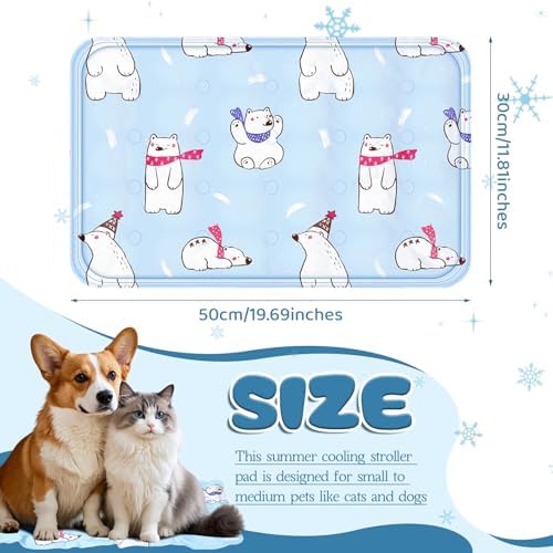 Nuanchu Pet Cooling Mat, Rainbow Bear, 11.81 x 19.69 Inches, 1 Pcs - Image 2