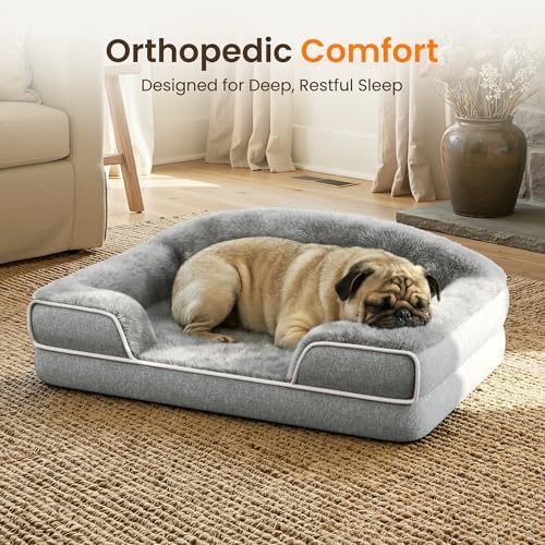 Orthopedic Dog Bed for Small to Medium Dogs, 30"x20" Dog Couch Bed - Image 2
