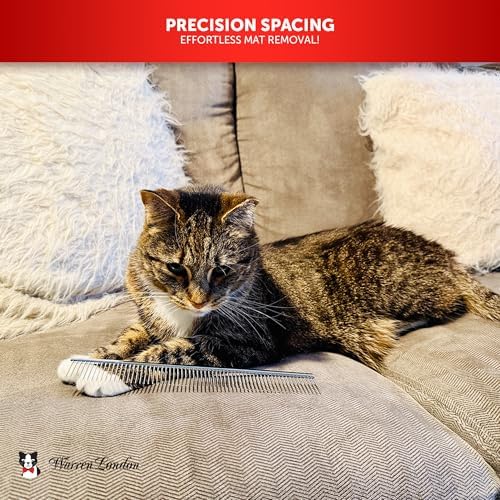 Warren London Cat DeMatter Pro Max 9-Inch Copper Grooming Comb - Image 2