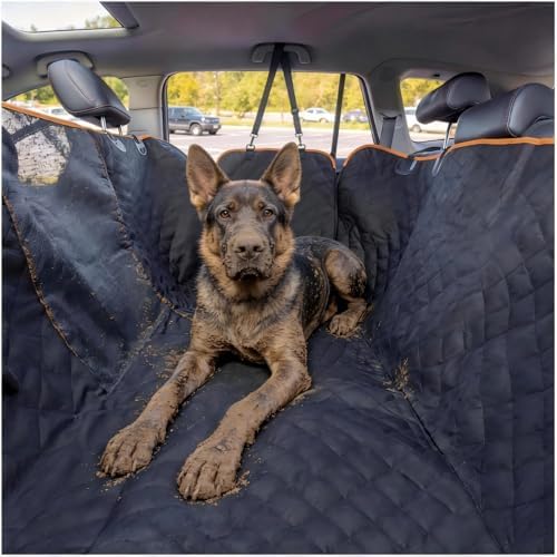 Dog Seat Cover for Pickup Trucks, 900D Heavy Duty Truck Back Seat Cover for Dogs, Waterproof & Non-Slip Pet Car Seat Cover, Fits Ford F150 F250 Ram 1500 GMC Sierra Chevy Silverado Crew Cab - Image 2