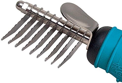 Master Grooming Tools Ergonomic Dematting Tools — Molded Tools for Grooming Dogs - 9-Blade Comb, 6⅞", Silver - Image 2