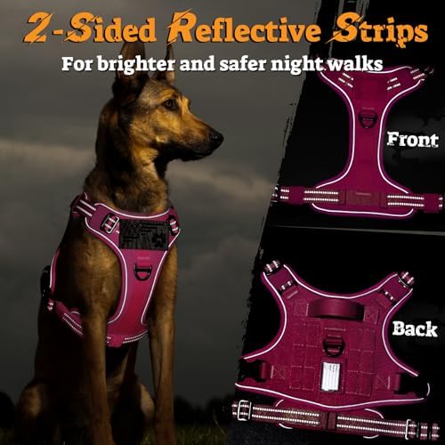 rabbitgoo Tactical Dog Harness for Large Dogs, No Pull Service Pet Vest - Image 7