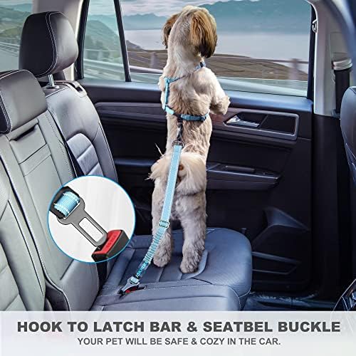 IOKHEIRA Dog Seatbelt, Adjustable, Reflective, Bungee Buffer, Large/Medium/Small, 900lbs, for Dogs - Image 7
