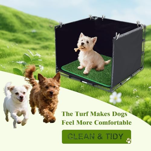 Dog Pee Pad Holder with Artificial Grass, 23.62"x23.62"x17.72" - Image 2