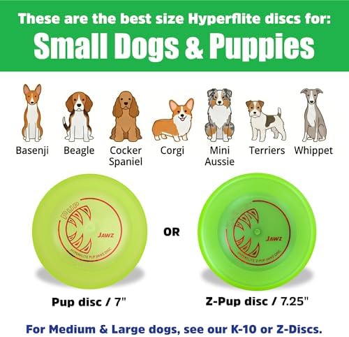 Hyperflite Pup Jawz Puncture Resistant Dog Flying Disc, Small Dogs - Image 2