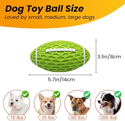 Dog Toy, Interactive Squeaky Dog Ball Toy for Aggressive Chewer - Image 2