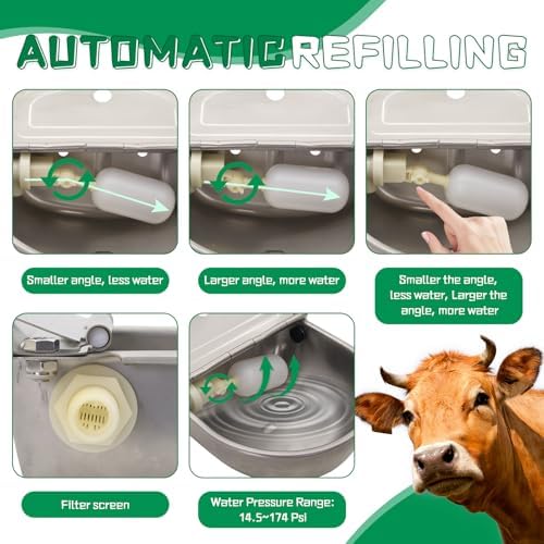 Automatic Dog Water Feeder 3L Stainless Steel Bowl for Chicken Cattle Sheep - Image 2