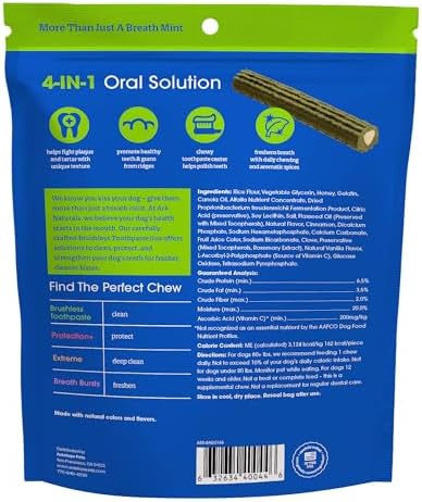 Ark Naturals Brushless Toothpaste Dog Dental Chews - XL Breeds (12 ct) - Image 2