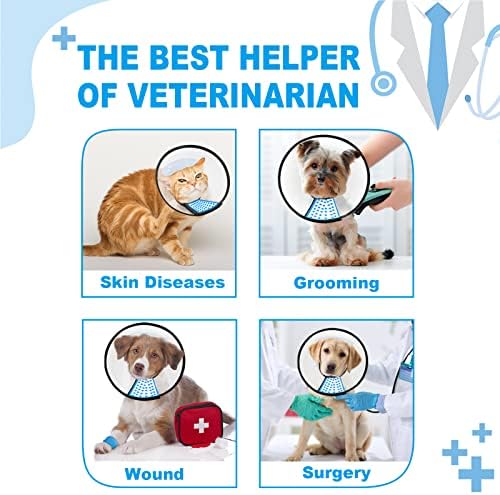 Supet Dog Cone Collar to Stop Licking, Comfortable Elizabeth Recovery Collar for Large Medium Dogs After Surgery, Soft Pet Neck Head Cone Alternative(L) - Image 2