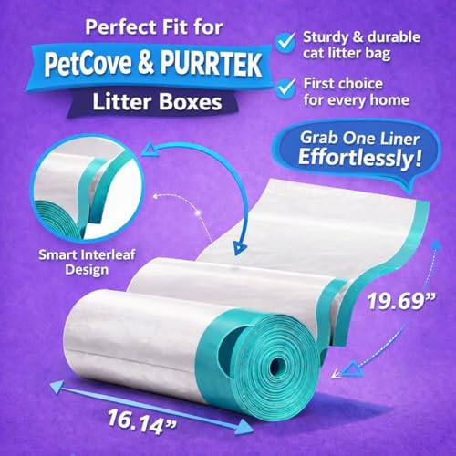 150 Bags, Cat Litter Liners Compatible with Petcove & Purrtek Litter Boxes - Image 2