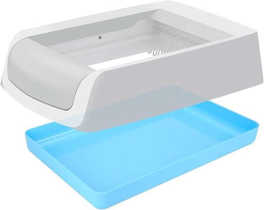 Upgraded Cat Litter Tray,Compatible with Petsafe Litter Self-Cleaning Scoop-Free Box,Non-Odor & Stains & Deformde,Easy Clean,Blue Color