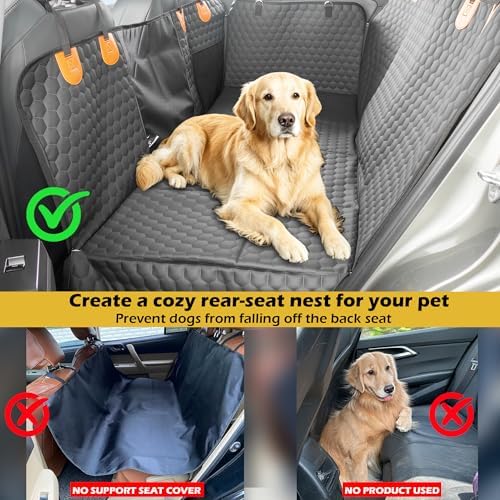 Back Seat Extender for Dogs, Hard Bottom Car Seat Cover for Dogs - Image 2