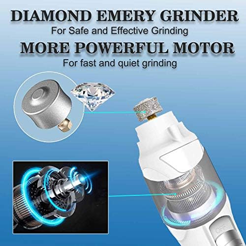 Pet Nail Grinder with LED Light & 2 Grinding Heads, 2-Speed Low Noise - Image 2