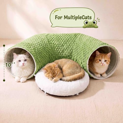 Cat Tunnel Bed with 20 Cat Toys,Kitten Toys for Indoor Kittens,Green - Image 7
